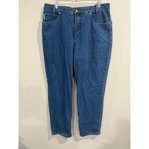 Pendleton Straight Jeans Women's 18 Blue Denim 100% Cotton Medium Wash 5-Pockets